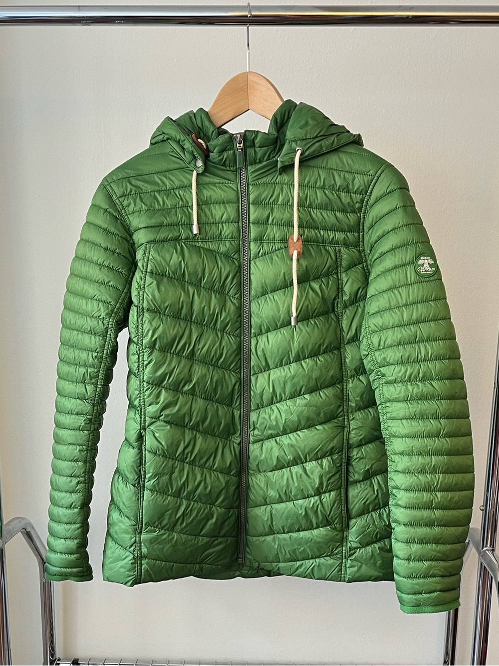 Barbour Lightweight Quilted Green Hooded Puffer Jacket